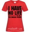 Женская футболка I have no life i'm a medical student Красный фото