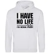 Чоловіча толстовка (худі) I have no life i'm a medical student Сірий меланж фото