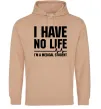 Чоловіча толстовка (худі) I have no life i'm a medical student Пісочний фото