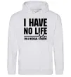Женская толстовка (худи) I have no life i'm a medical student Серый меланж фото