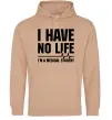 Женская толстовка (худи) I have no life i'm a medical student Песочный фото