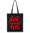 Эко-сумка Best coach ever Черный фото