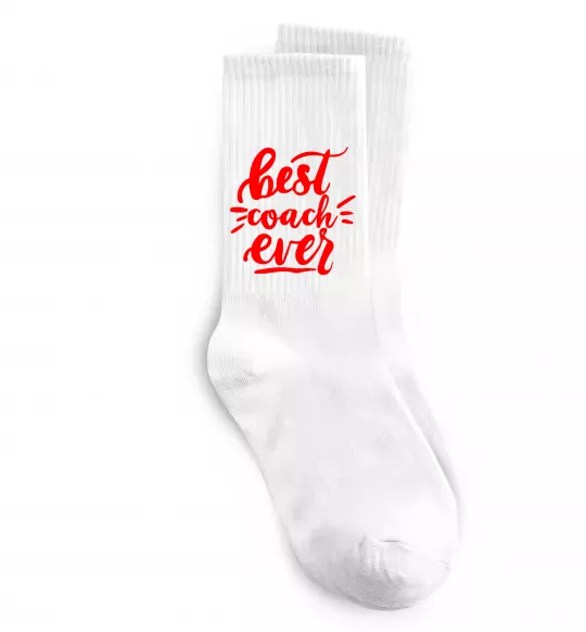 Носки Best coach ever Белый фото