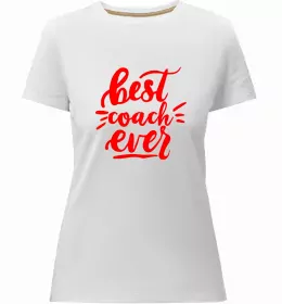 Женская премиум футболка Тренер завжди правий Белый фото