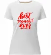 Женская премиум футболка Best coach ever Белый фото
