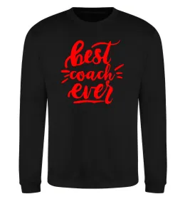 Свитшот Best coach ever Черный фото
