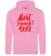 Мужская толстовка (худи) Best coach ever Розовый фото