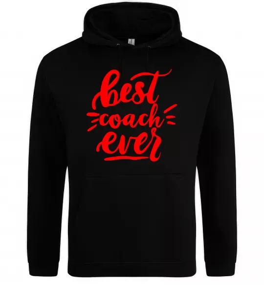 Женская толстовка (худи) Best coach ever Черный фото