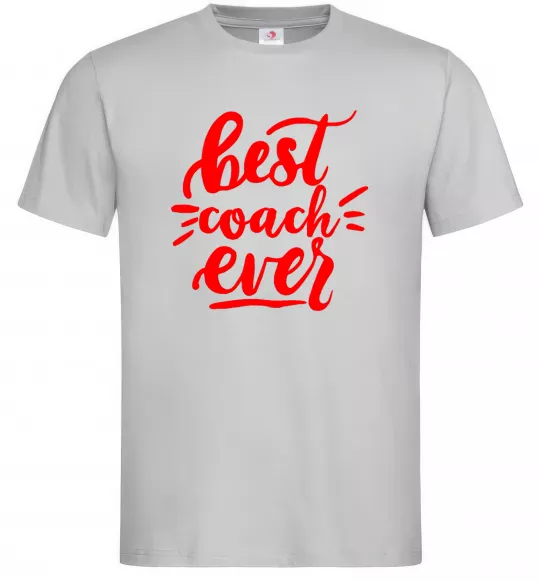 Чоловіча футболка Best coach ever Сірий фото