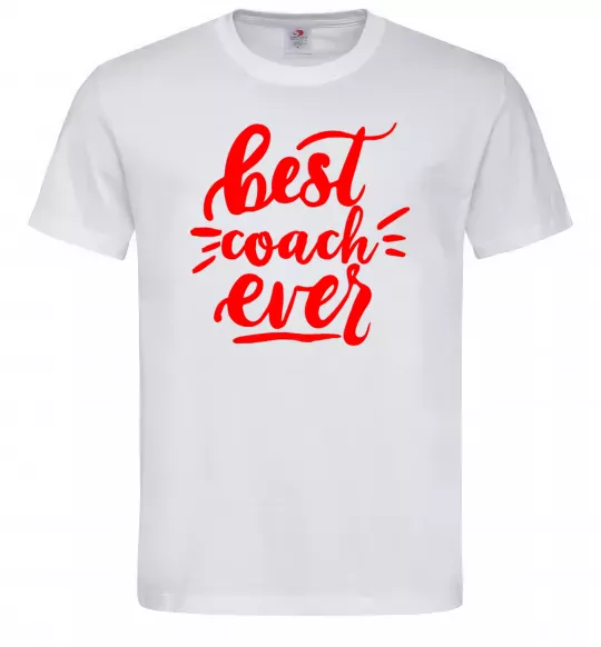 Чоловіча футболка Best coach ever Білий фото