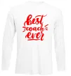 Лонгслив Best coach ever Белый фото