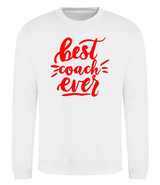 Світшот Best coach ever Білий фото