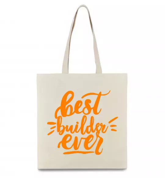Еко-сумка Best builder ever Бежевий фото