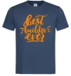 Мужская футболка Best builder ever Темно-синий фото