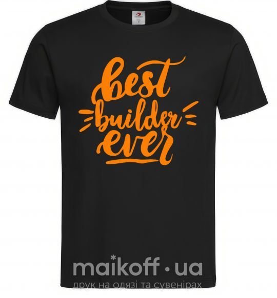 Чоловіча футболка Best builder ever Чорний фото