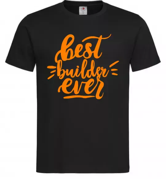 Мужская футболка Best builder ever Черный фото