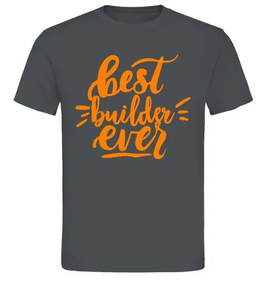 Мужская футболка Best builder ever Графит фото