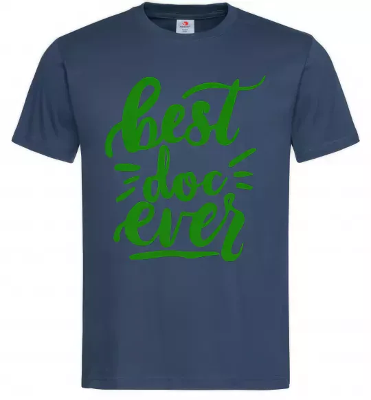 Мужская футболка Best Doc ever Темно-синий фото