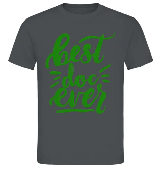 Мужская футболка Best Doc ever Графит фото