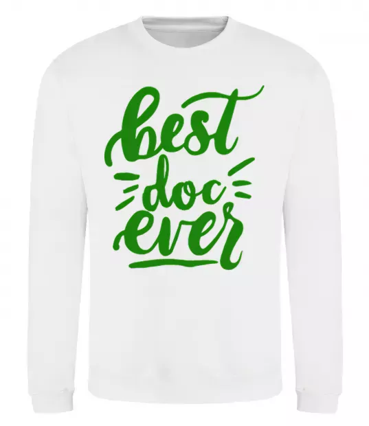 Свитшот Best Doc ever Белый фото
