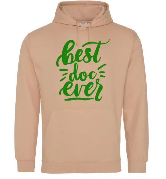 Жіноча толстовка (худі) Best Doc ever Пісочний фото