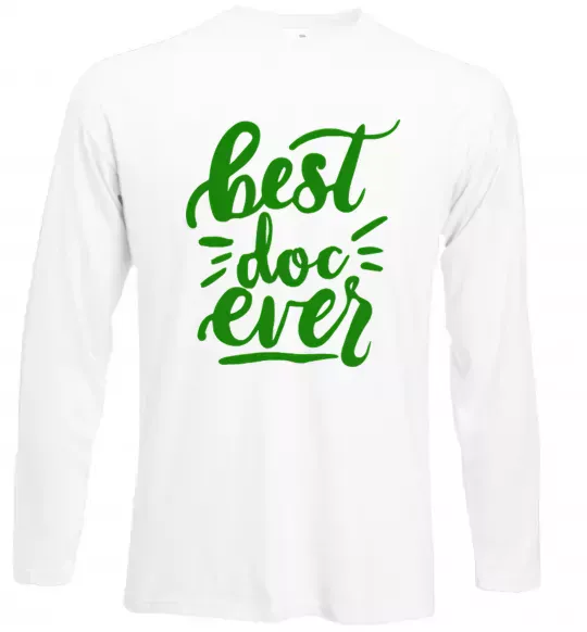 Лонгслив Best Doc ever Белый фото