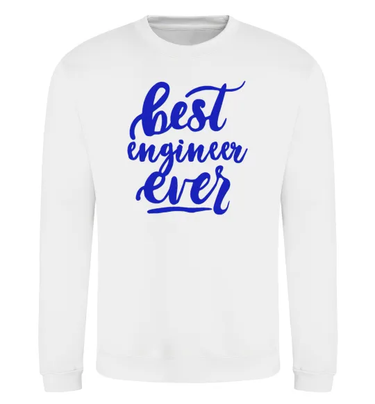 Світшот Best engineer ever Білий фото