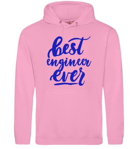 Женская толстовка (худи) Best engineer ever Розовый фото