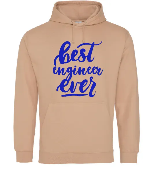 Женская толстовка (худи) Best engineer ever Песочный фото