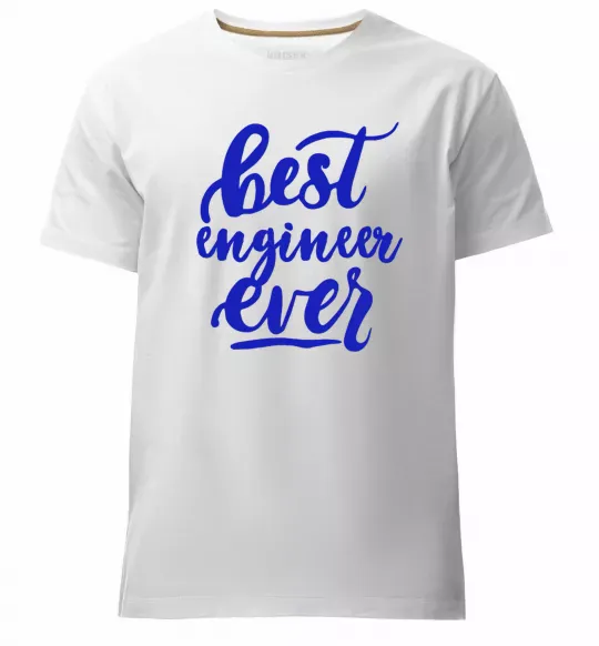 Чоловіча преміум футболка Best engineer ever Білий фото