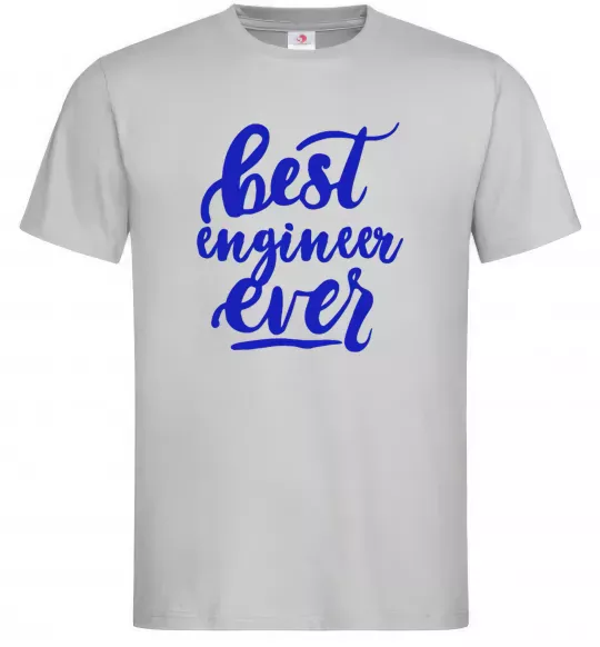 Чоловіча футболка Best engineer ever Сірий фото