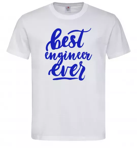 Чоловіча футболка Best engineer ever Білий фото