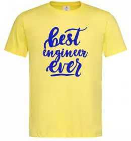 Чоловіча футболка Best engineer ever Лимонний фото