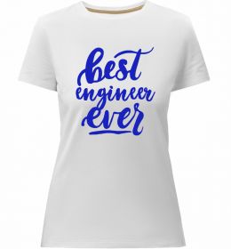 Женская премиум футболка Best engineer ever