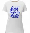 Женская премиум футболка Best engineer ever Белый фото
