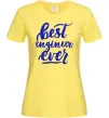 Жіноча футболка Best engineer ever Лимонний фото