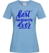 Жіноча футболка Best engineer ever Блакитний фото