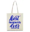 Еко-сумка Best engineer ever Бежевий фото