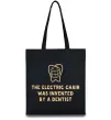 Еко-сумка The electric chair was invented by a dentist Чорний Еко-сумка The electric chair was invented by a dentist Чорний фото