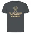 Мужская футболка The electric chair was invented by a dentist Графит фото