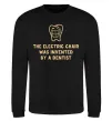 Світшот The electric chair was invented by a dentist Чорний фото