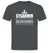 Чоловіча футболка Sysadmin because even developers need a hero Графіт фото