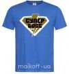 Мужская футболка Супер босс логотип Ярко-синий фото