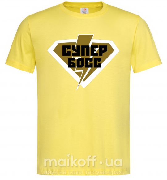 Мужская футболка Супер босс логотип Лимонный фото