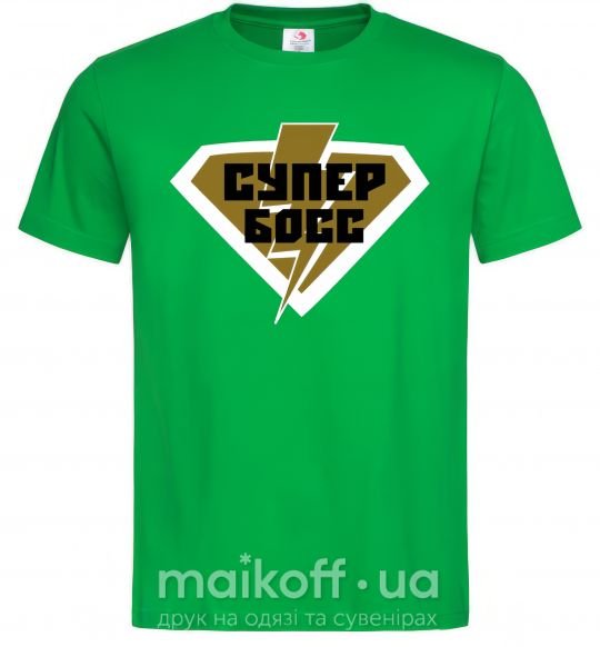 Чоловіча футболка Супер босс логотип Зелений фото