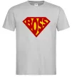 Мужская футболка Супер босс логотип Серый фото