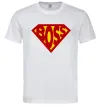 Мужская футболка Супер босс логотип Белый фото