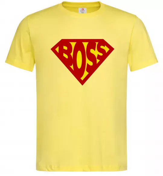 Мужская футболка Супер босс логотип Лимонный фото
