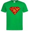Мужская футболка Супер босс логотип Зеленый фото