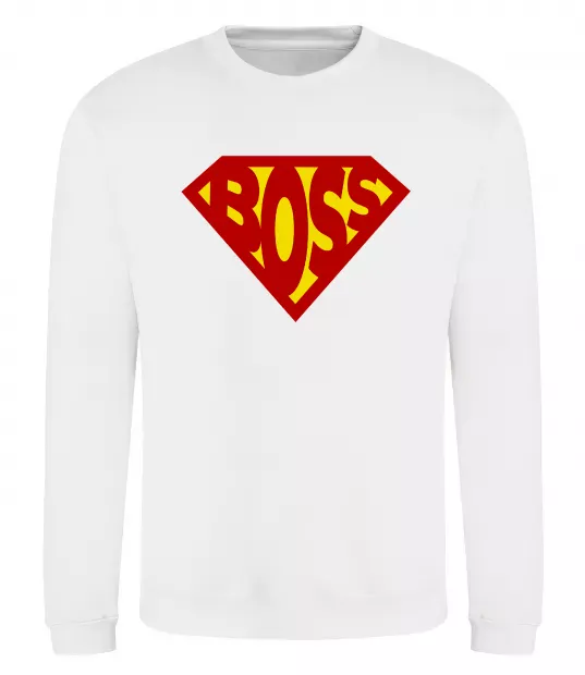 Свитшот Супер босс логотип Белый фото